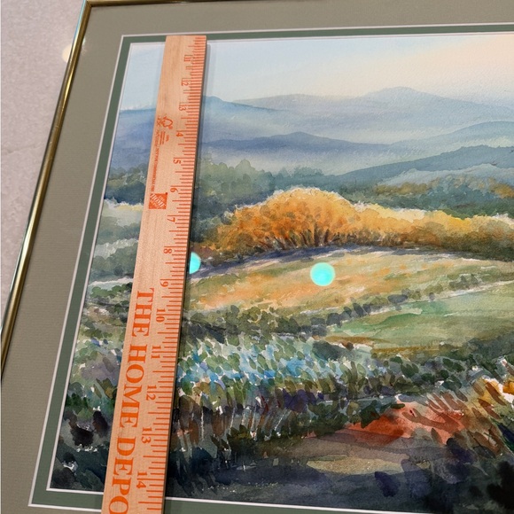 Original Signed Framed Landscape Watercolor Painting - Picture 8 of 12